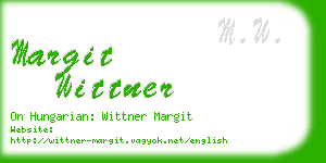 margit wittner business card